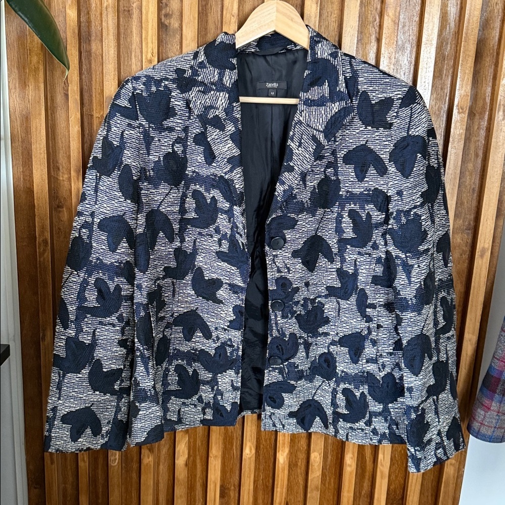 ZANELLA Made in Italy Floral Blazer. Size 12 - Picture 2 of 10